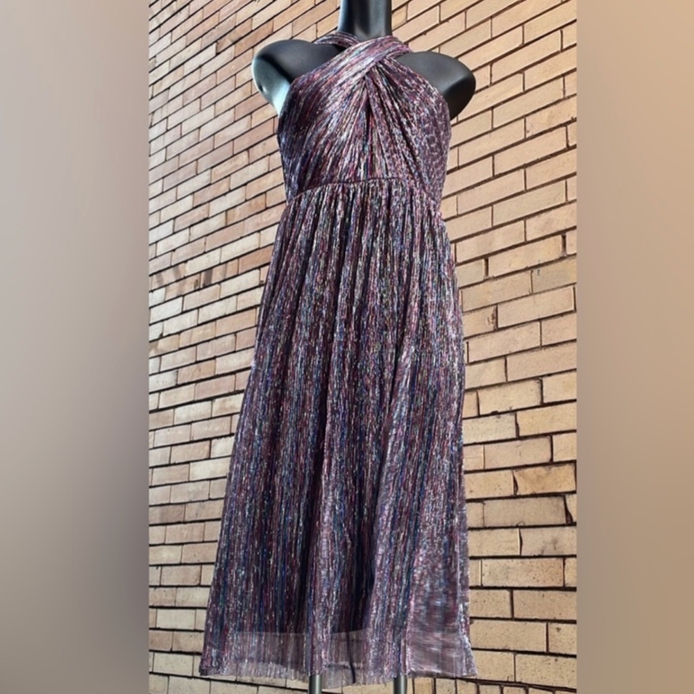Anthropologie Taylor Multicolor Halter Dress